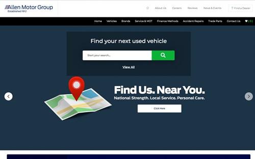 Allen Motor Group website screenshot